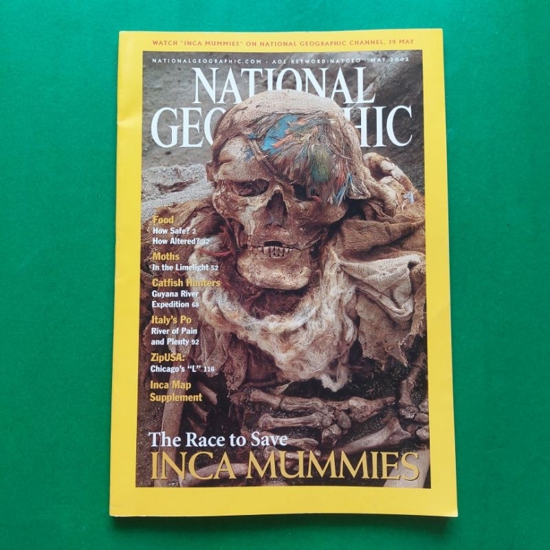 NATIONAL GEOGRAPHIC MAY 2002 THE INCA FOOD MOTHS GUYANA EXPEDITION MUMMIES PO RIVER CHICAGO