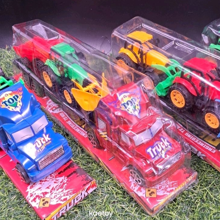 armtoy ของเด็กเล่น รถพลาสติก รถบรรทุก รถเทรลเลอร์บรรทุกรถก่อสร้าง รถการเกษตร ขนาด 30 cm