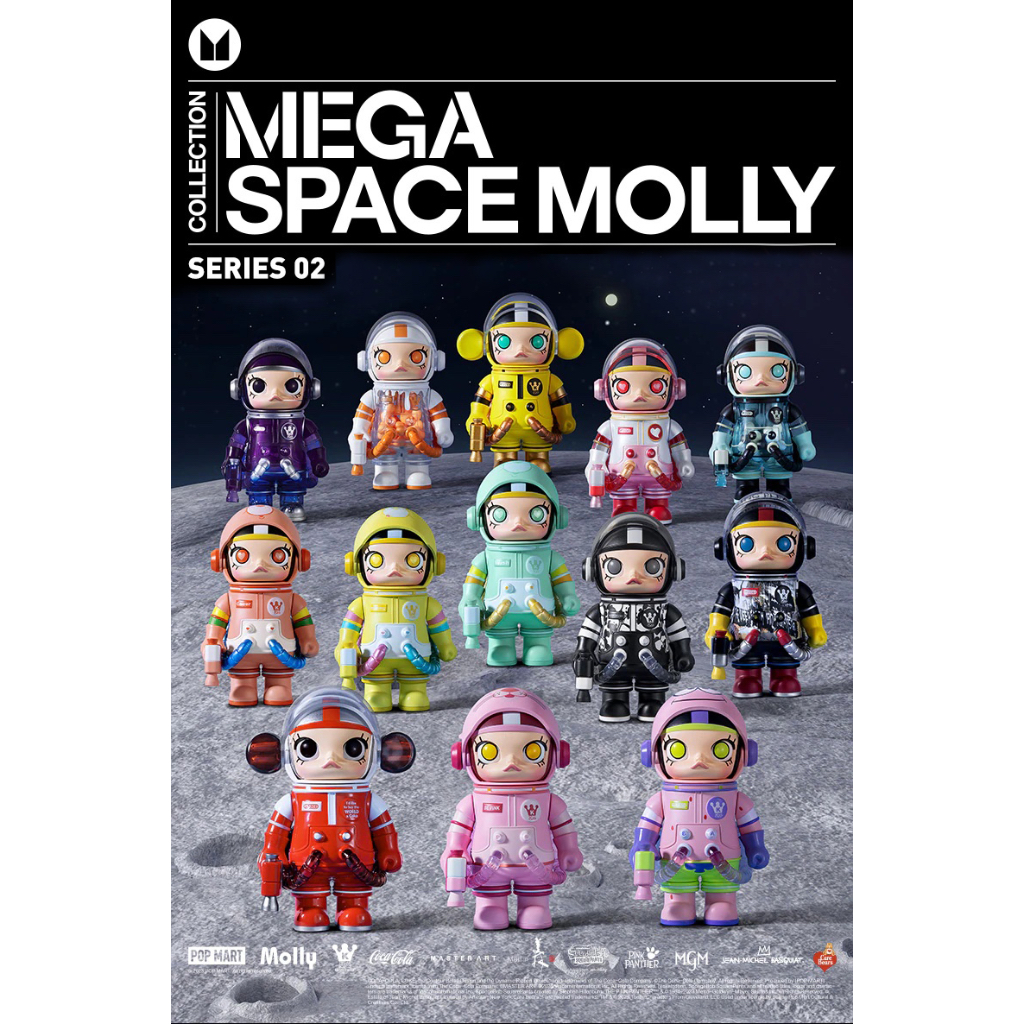 (ยกกล่อง) POPMART - MOLLY - Mega Space Molly 100% Series 02 - Set A - B **ลุ้นตัวลับ**
