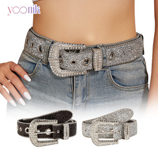Yoonik เข็มขัดพลอย ประดับเพรช ย้อนยุค เข็มขัดแฟนซี