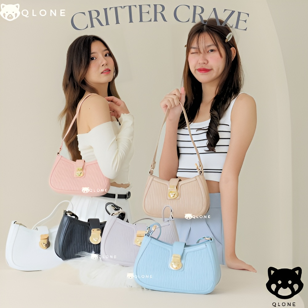 Qlone 7สี กระเป๋าหนังสะพายข้าง กระเป๋าสะพายไหล่ แฟชั่นเเถมสายสะพายครอสบอดี้ปรับสายได้