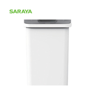 Saraya Dust Bin : ถังขยะสีขาวฝาสีดำ นำเข้าจากประเทศญี่ปุ่นขนาด 39 x 30 x 56 cm.