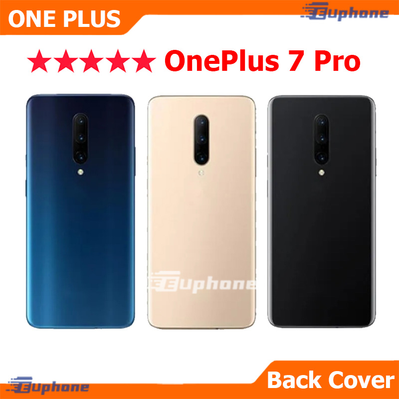 ใหม่ ฝาครอบแบตเตอรี่ด้านหลัง OnePlus 7 pro battery back cover สําหรับ oneplus7pro /1+7pro ติดเลนส์