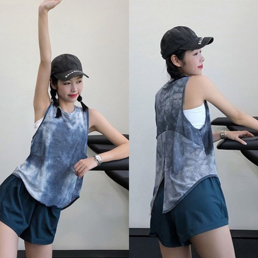 Braclothes#3021-1 เสื้อกล้ามคลุมสปอร์ตบรา ผ้าซีทรู ผูกหลังได้