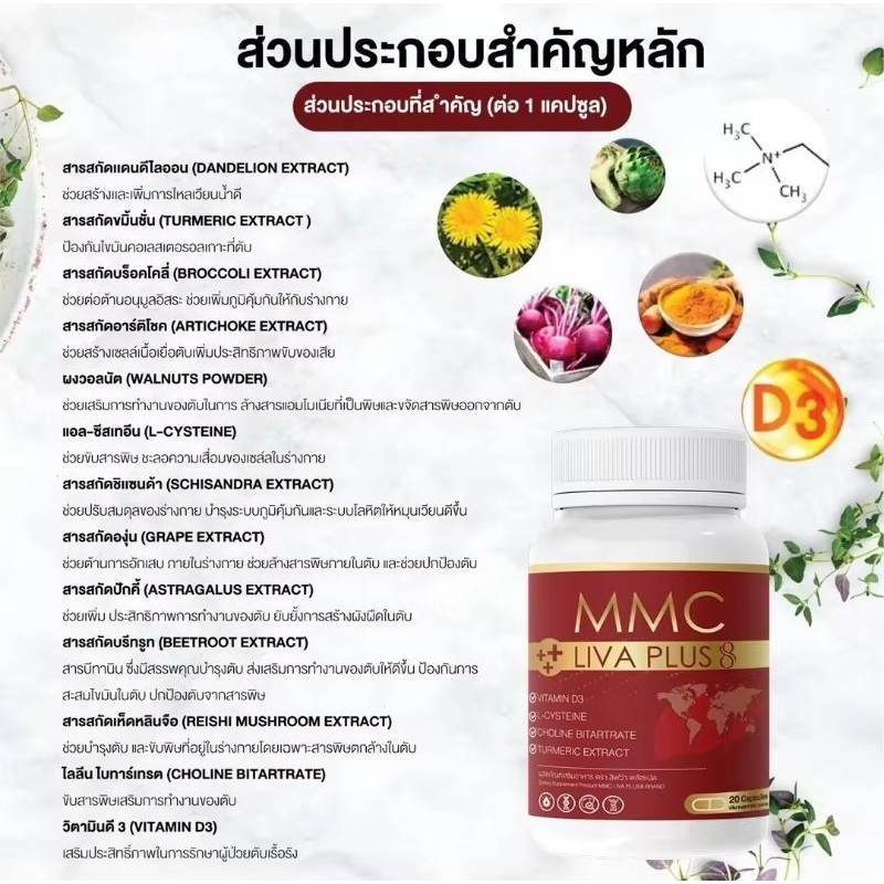 ผลิตภัณฑ์อาหารเสริมบำรุงตับ MMC Livplus 1 ชิ้น