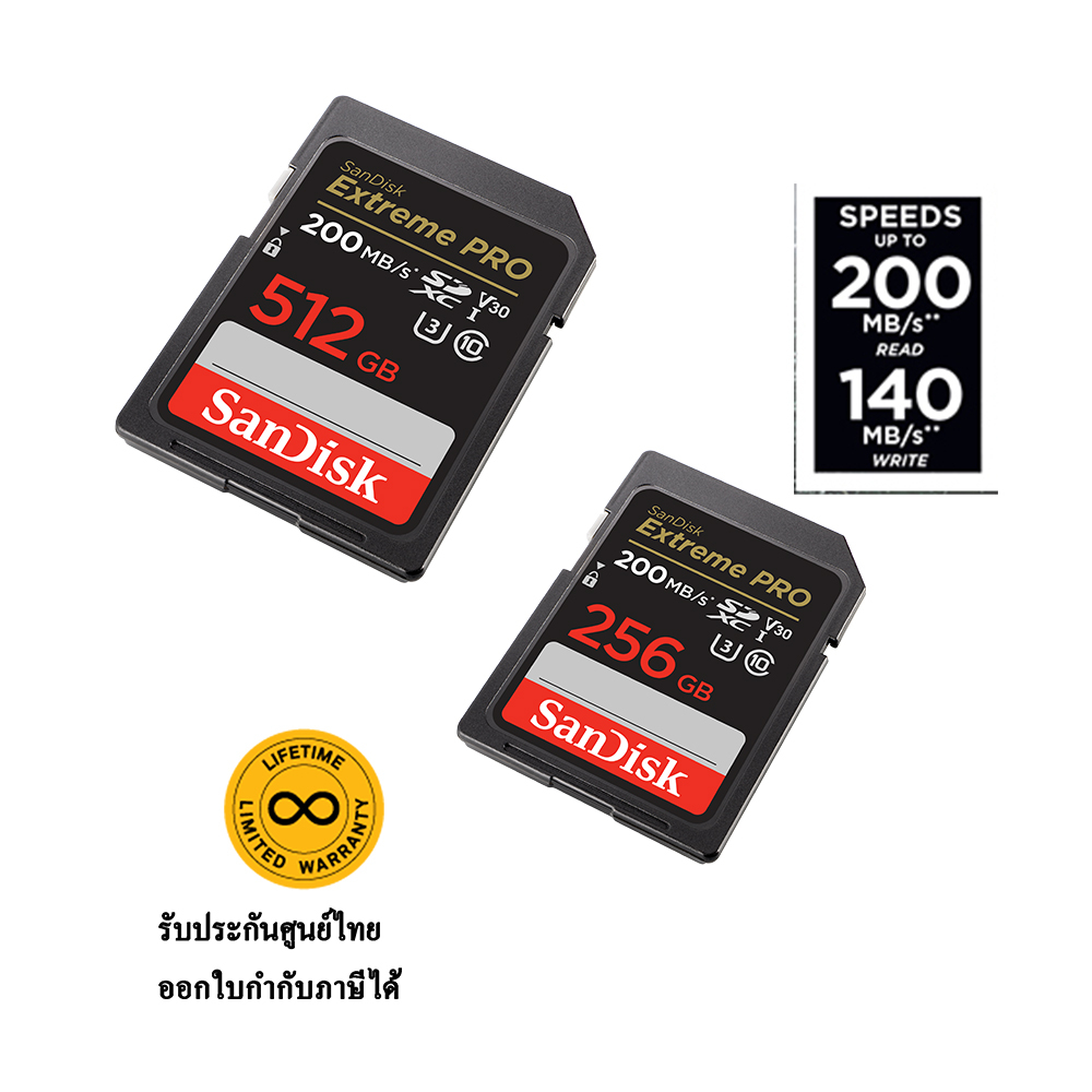 Sandisk Extreme Pro SD Card (200/140MB)