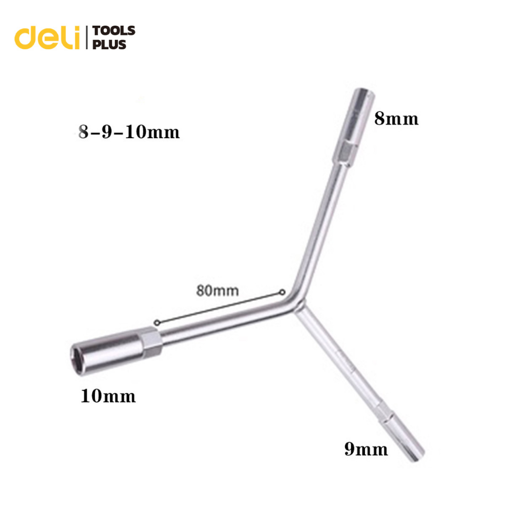 Deli ประเเจบล็อคตัวY ประแจบล็อก 3ทาง บล็อกตัววาย รูปที่ 7