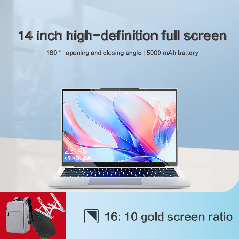 ASUS Laptop 14.1 นิ้วความละเอียด HD โปรเซสเซอร์ Intel Core i5 RAM 6GB 8GB SSD 128GB น้ำหนักเบาและพกพาสำหรับการเรียนกา