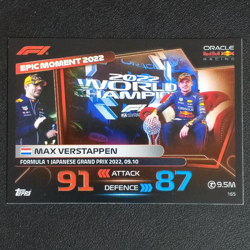 การ์ดฟอร์มูล่าวัน (EPIC MOMENT 2022) TURBO ATTAX 2023 TRADING CARD GAME FIA FORMULA ONE WORLD CHAMPI