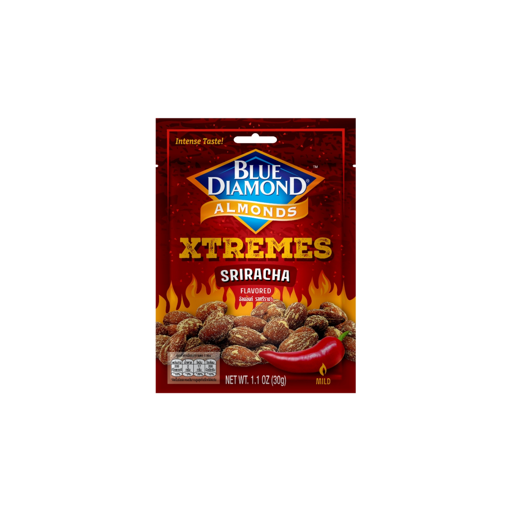 บลูไดมอนด์ อัลมอนด์ รสศรีราชา 30 ก. Blue Diamond Almonds Sriracha Flavored 30 g.