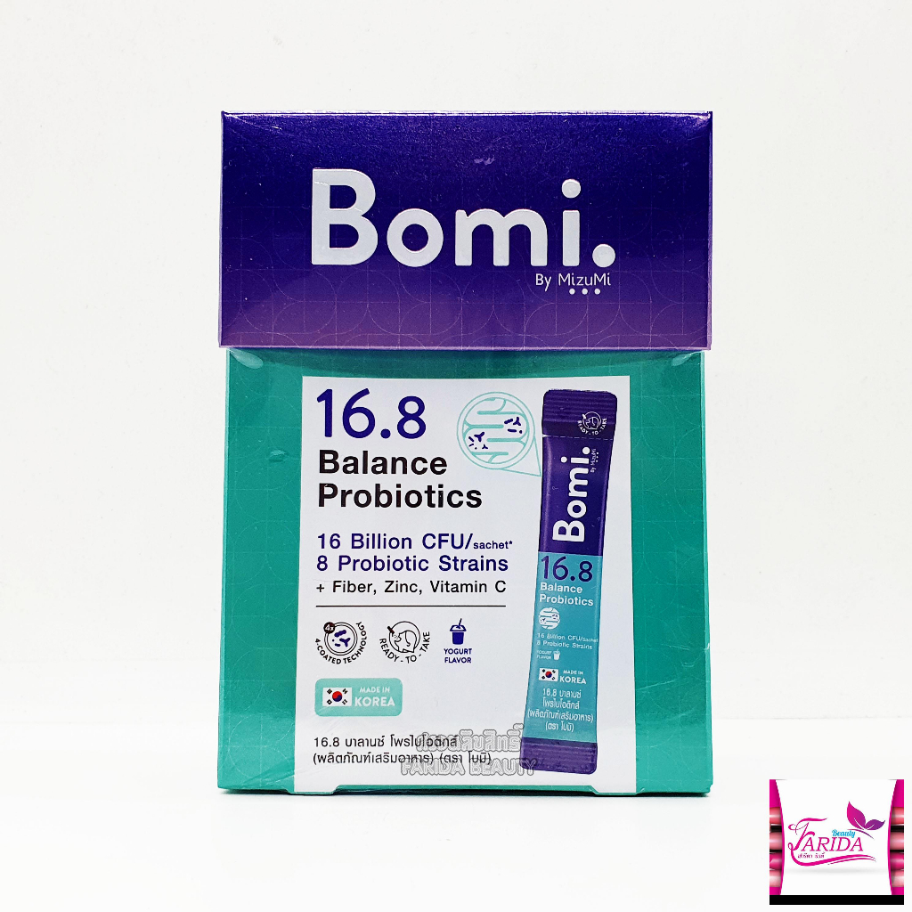 Bomi 16.8 Balance Probiotics (14 x 3g) โบมิ โพรไบโอติก พร้อมทาน จุลินทรีย์ดีเพื่อลำไส้ที่สมดุล ท้องผ