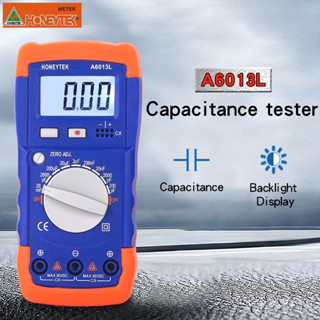 HONEYTEK A6013L มือถือดิจิตอลความจุอิเล็กทรอนิกส์ Capacitor Meter ตัวเก็บประจุ Checker เครื่องมือ LCR Meter