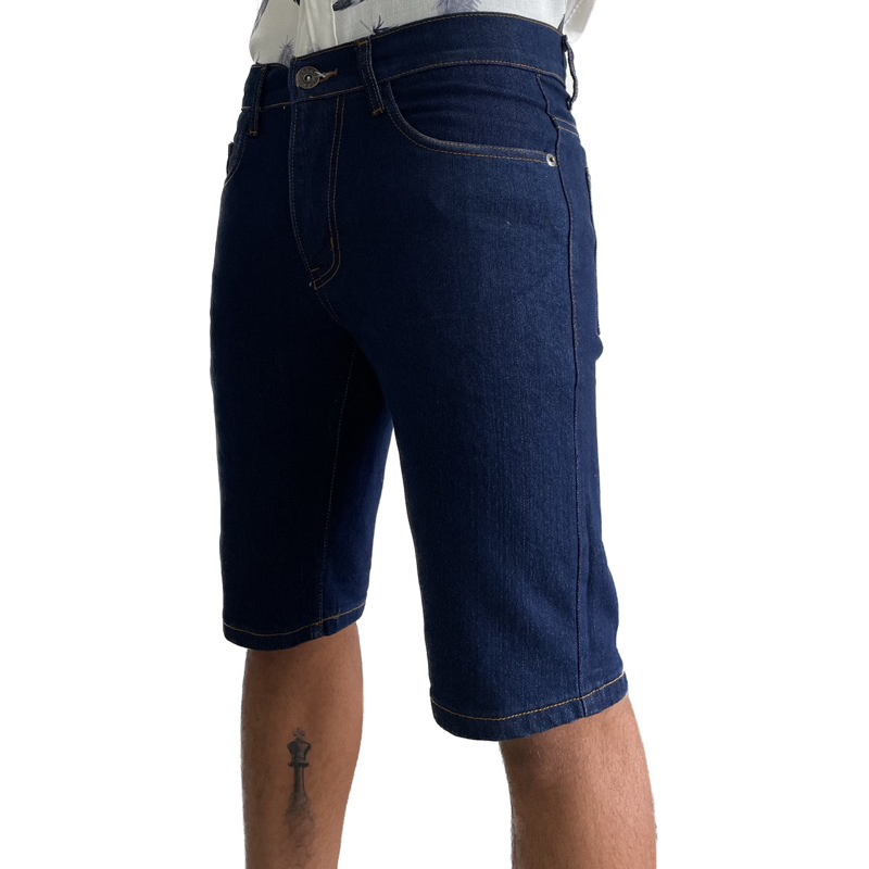 Men's Jeans กางเกงยีนส์ผู้ชาย ผ้ายืด กางเกงยีนส์ขาสั้น 6130