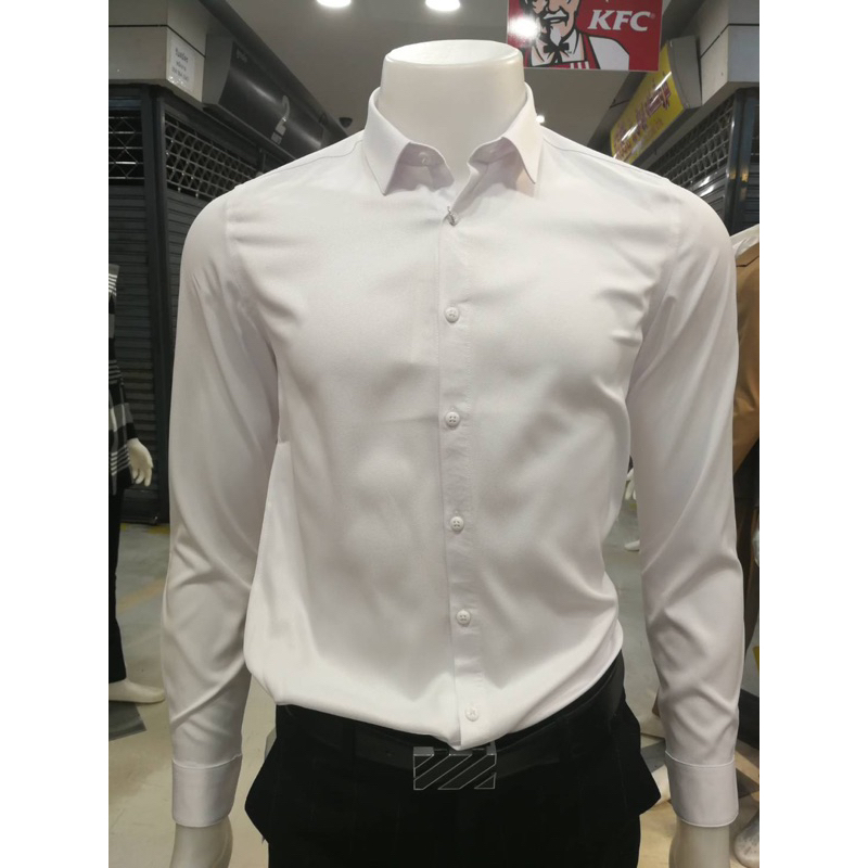 ✅สินค้าแนะนำ เสื้อเชิ้ตสีขาว สำหรับใส่กับสูท ผ้าไม่ร้อน