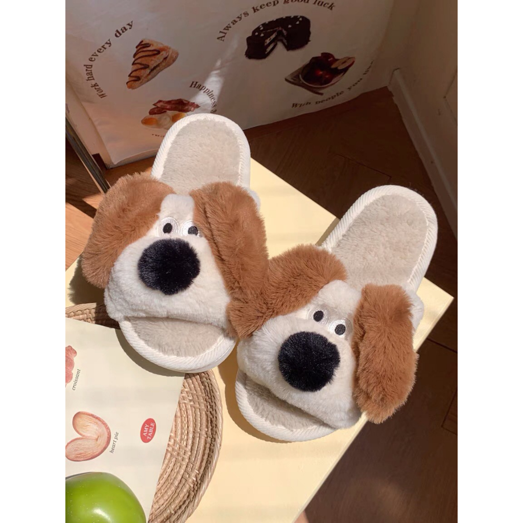 🐶 รองเท้า รองเท้าหมา Slipper สลิปเปอร์ขนนุ่ม doggy gommit กรอมิท 49018