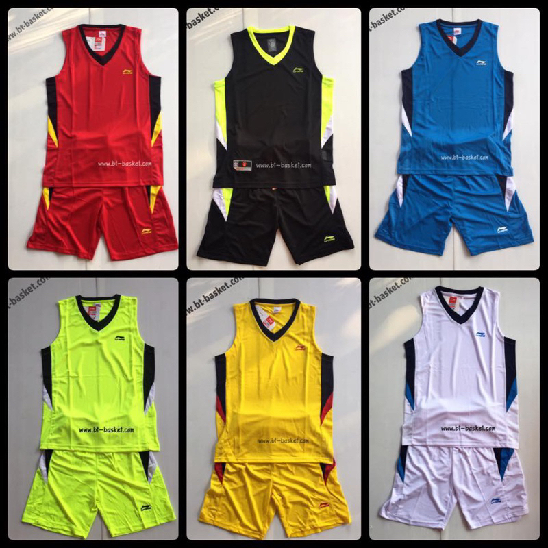 ชุดบาสแข่งรุ่น Li-ning ผ้านิ่ม มี6 สีพร้อมส่ง