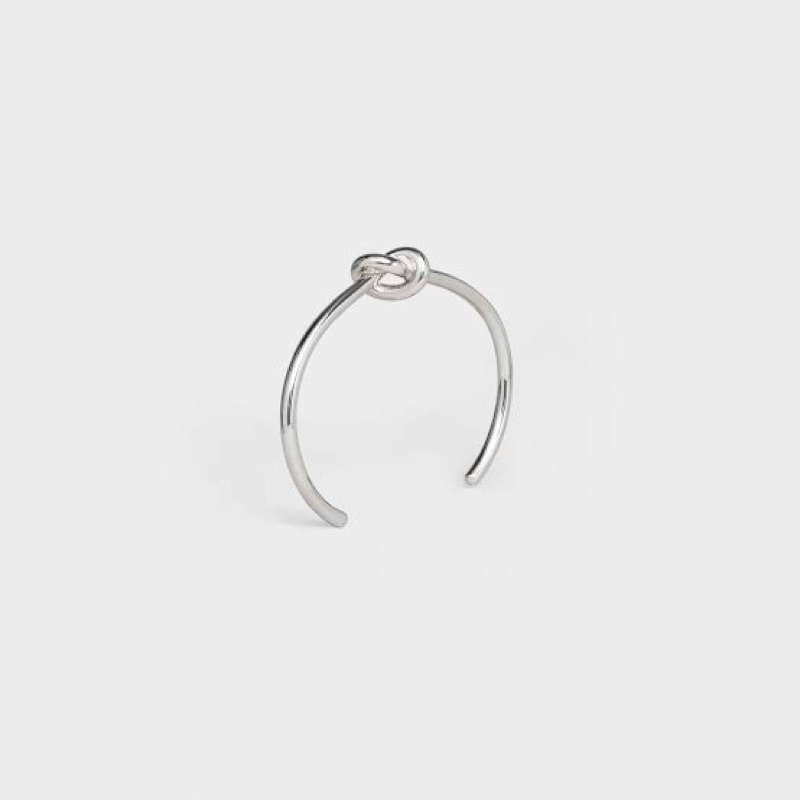 กำไลซีลีน CL Knot extra-thin bracelet in brass  กำไลข้อมือซีลีน ผูกปม งานสวยเงามาก ขนาดฟรีไซส์ ปรับได้เองตามความสะดวก