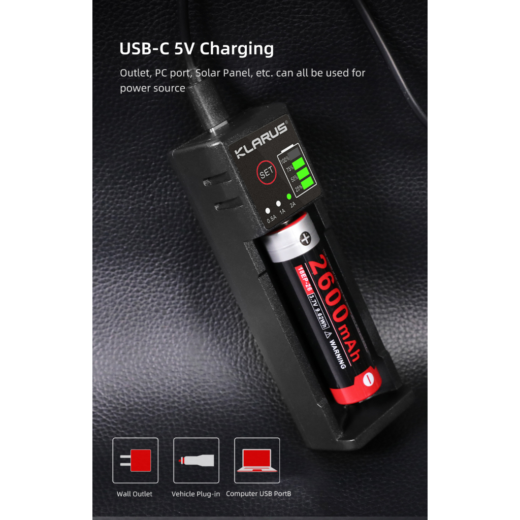 KLARUS K1 PRO เครื่องชาร์ทแบตอัฉริยะ แบบก้อนเดียว ชาร์จผ่าน USB-C - รูปที่ 4