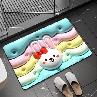 AD159_Shop พรมเช็ดเท้า ลายการ์ตูน ลายดอกไม้ 3มิติ พรมลาย 3มิ…