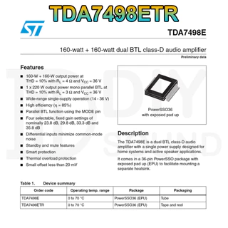 DIYsound ชิปเพาเวอร์แอมป์ TPA3116D2(tb21 502t）TDA7498e( ht21 ht22) TPA3255 TPA3221 IC แอมป์จิ๋วอะไหล่บลูทูธdiy