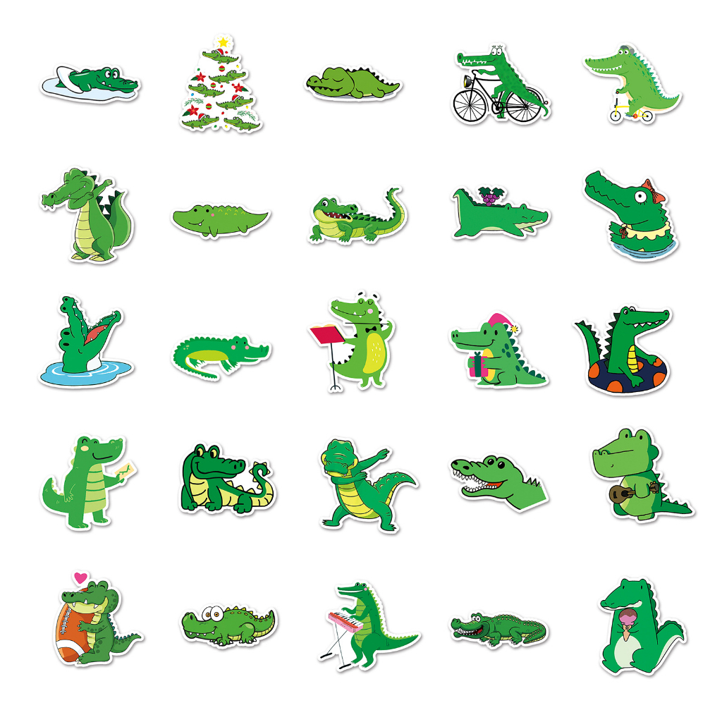 พร้อมส่ง จระเข้ Crocodile ยูนิคอร์น หมู เพนกวิน ชิบะอินุ ฮัสกี้ Cute animal 50แผ่น STICKER กันน้ำ สติ๊กเกอร์ ใช้ซ้ำได้ ราคา ถูกที่สุด ดีลบีเคเค แกลเลอรีภาพที่ 4