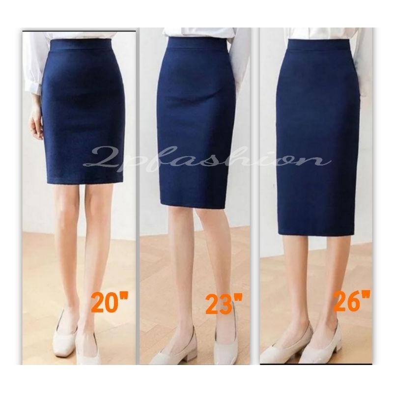 กระโปรงทรงดินสอ​ กระโปรงสีกรมท่า​ พร้อมส่ง(SS-3XL)