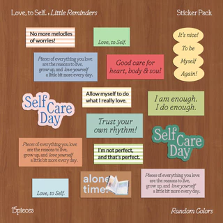 Love, to Self : Little Reminders Sticker Pack รวมสติกเกอร์ไดคัท random สี days of light