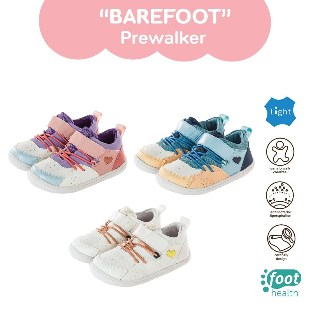 Littlebluelamb 0-2 ขวบ New Autumn collection BBA23222 รองเท้าผ้าใบเด็กหัดเดิน 0-2ปี สีขาวละมุน นุ่ม เบา สบาย กันลื