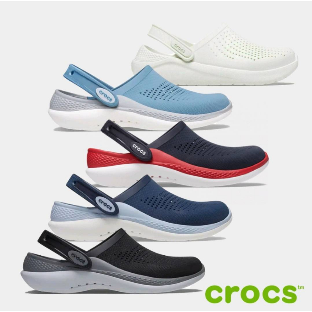 Crocs 360 Marbled LiteRide Clog รองเท้าแตะครอกส์หัวโต รุ่นไหมล่าสุด พืนนี่มใส่สบายสวยหรู่ดูดีใช่ทน