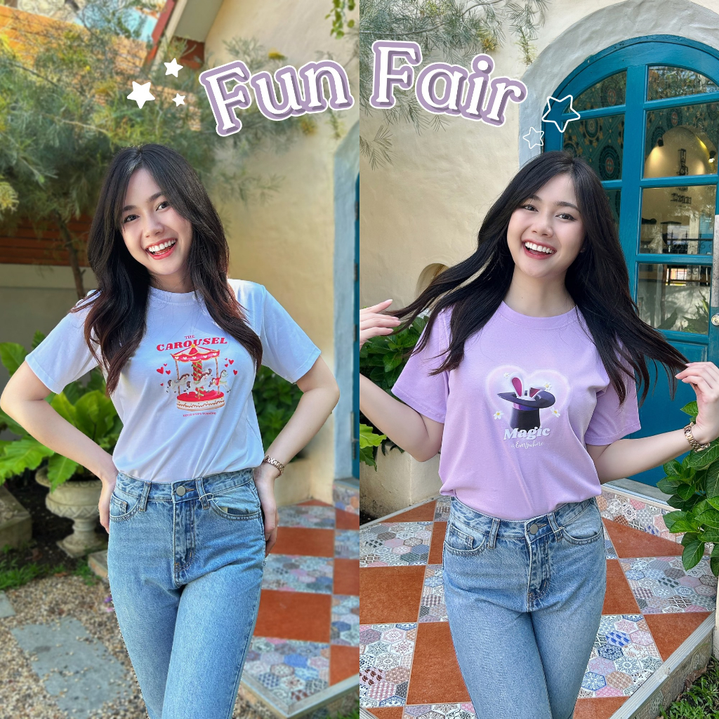 Jarikashop - เสื้อยืดลาย FunFair ( งานป้าย.. Jarika ) ( จ199 )