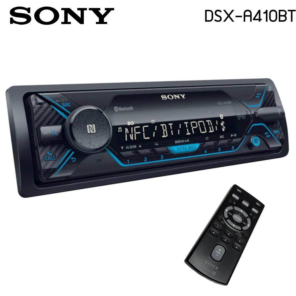 SONY DSX-A410BT มีบลูทูธ รองรับ NFC เครื่องเล่นติดรถยนต์1DIN เครื่องเสียงรถ แบบไม่ใช้แผ่น เล่นUSB