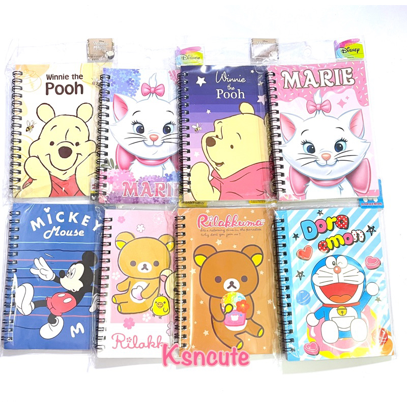 สมุดปกอ่อน สันห่วง มีเส้น ลายลิขสิทธิ์ disney rilakkuma