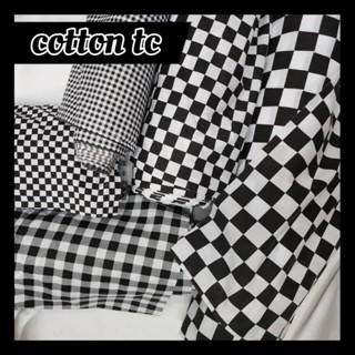 !!sale!! ผ้าเมตร ผ้าคอตตอน ลายตารางหมากรุก ลายตาราง ตารางสี่…
