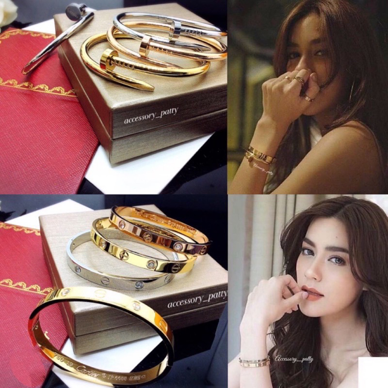 🧡กำไลน็อต+ตะปู สแตนเลส รุ่นCa06 สแตนเลสแท้ค่ะ เส้นขอบวงตัดคมสวยค่ะ✨