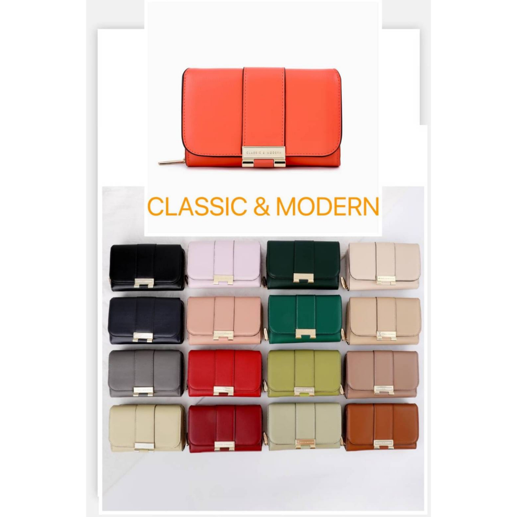 พร้อมส่ง!! กระเป๋าสตางค์ ขนาดกลาง 3 พับ CLASSIC&MODERN
