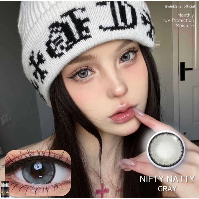 คอนแทคเลนส์ wink lens nifty natty ขนาดตาโต