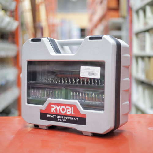 RYOBI ชุดสว่านกระแทก + ดอก RYOBI PD750K 13 MM 750W รุ่น PD750K