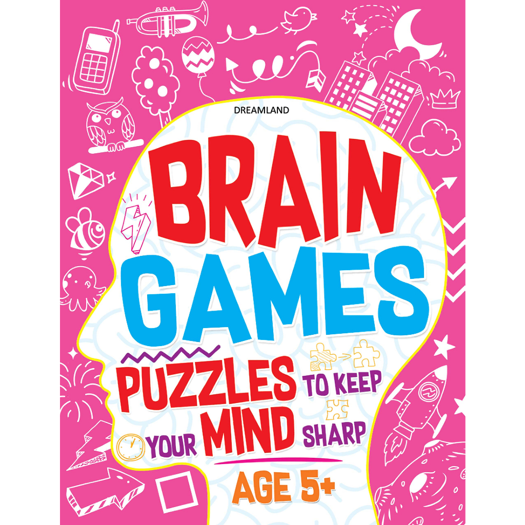 (Age5+) Brain Game Activity Book / Workbook for kindergerten หนังสือกิจกรรมเสริมพัฒนาการ อนุบาล 5 ขวบ ขึ้นไป