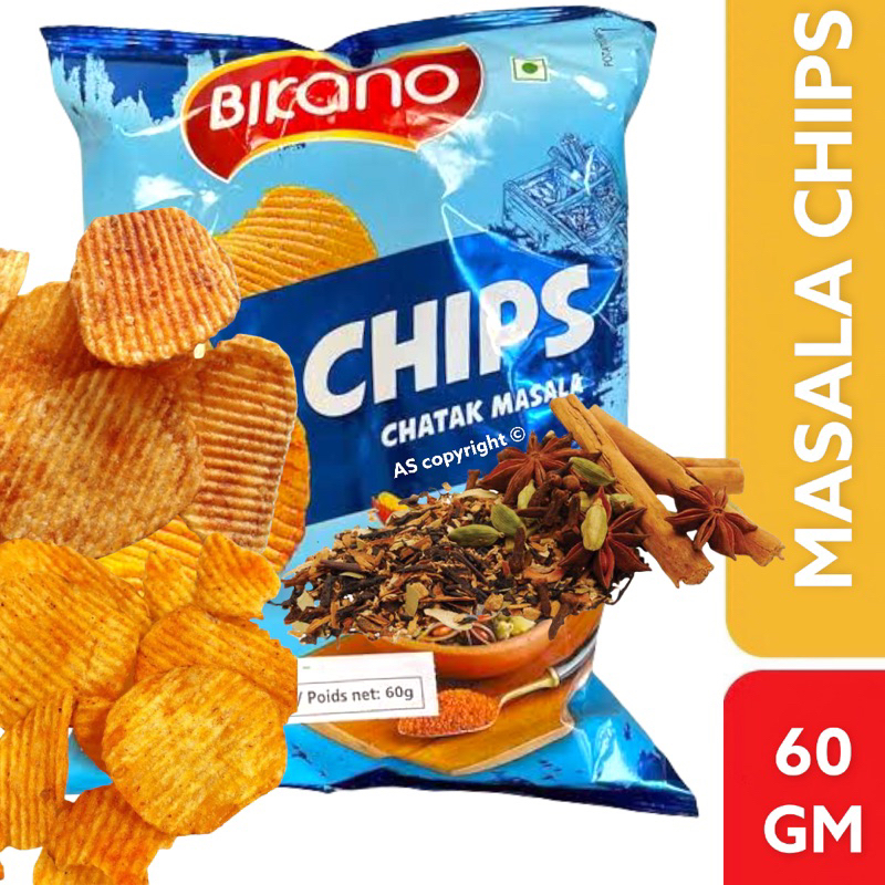 Chatax Masala Chips --- มันฝรั่งอบกรอบ รสมาซาล่า -- 60 กรัม