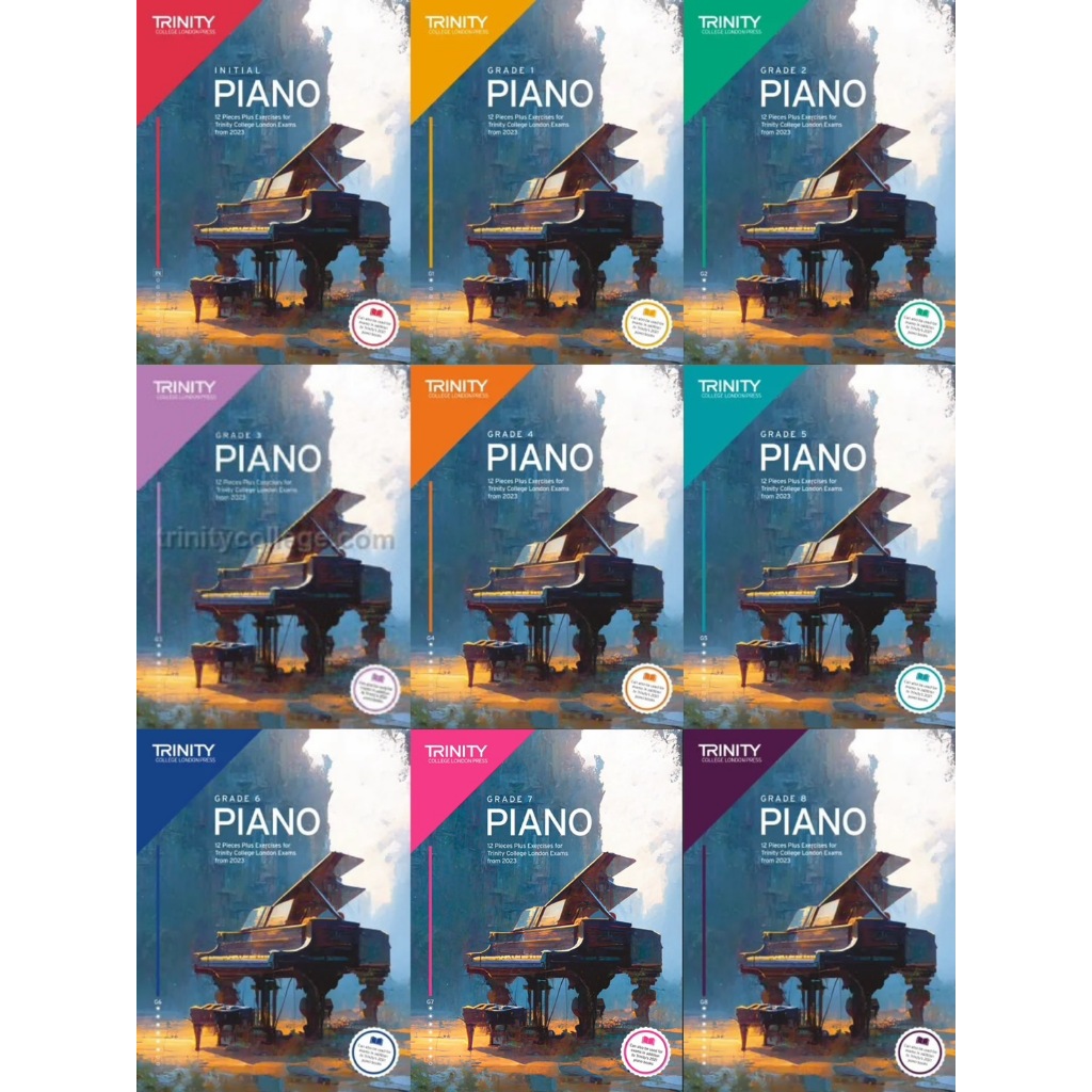 Trinity College London Piano Exam Pieces Plus Exercises from 2023: Grade Initial – Grade 8