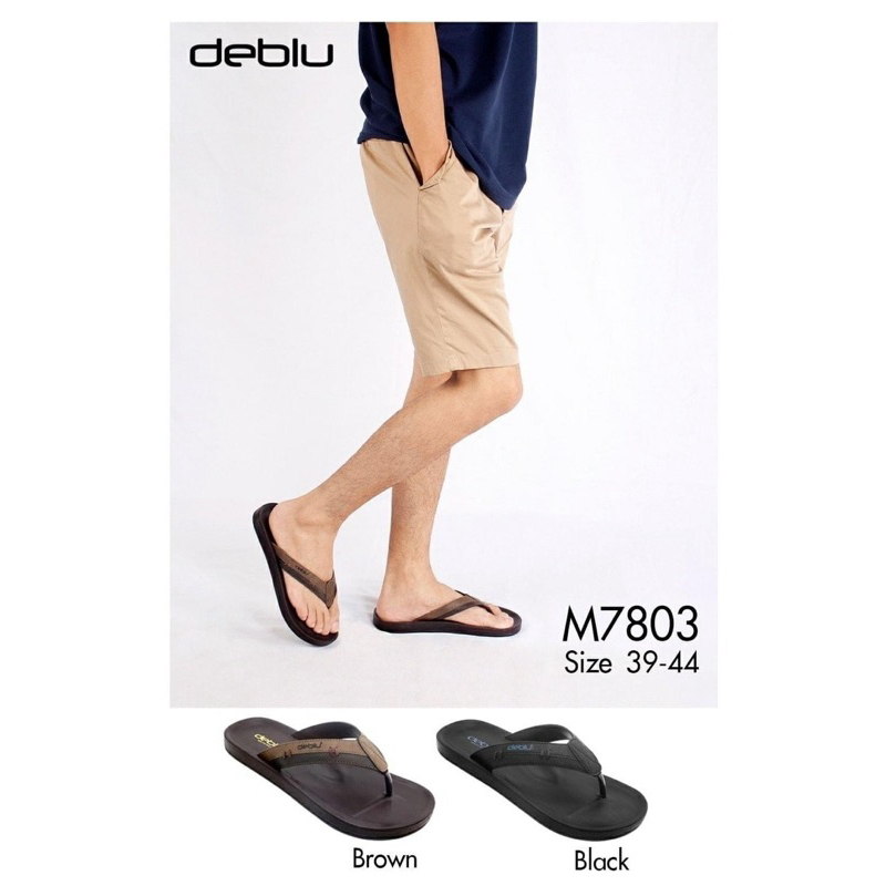 NFshoes ถูกสุด! รองเท้าแตะ ชาย เพื่อสุขภาพ แบบหนีบ Deblu เดอบลู รุ่น M7803 นุ่มนิ่ม น้ำหนักเบา ของแท้ 100%