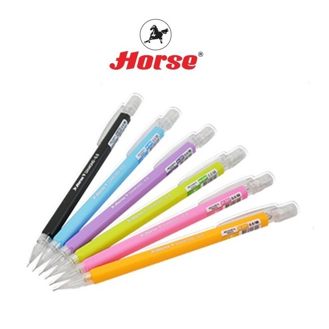 Horse (ตราม้า) ดินสอกด 0.5 mm. หัวคริสตัน ตราม้า H-397 คละสี จำนวน 1 แท่ง