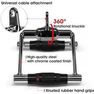 มือจับ อุปกรณ์ฟิตเนส เล่นกับ Double D Row Handle Cable V Grip triangle Handle