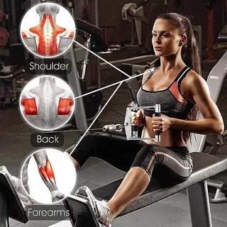 มือจับ อุปกรณ์ฟิตเนส เล่นกับ Double D Row Handle Cable V Grip triangle Handle