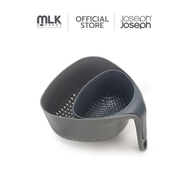 Joseph Joseph ชุดกระชอน 2 ชิ้น 2 ไซซ์ รุ่น Nest เก็บซ้อนกันได้ สีเทา N40094