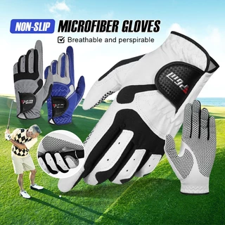ถุงมือกอล์ฟ PGM แบบนุ่ม มืออาชีพ golf glove ผ้าไมโครไฟเบอร์ ระบายอากาศ ป้องกันการลื่น ถุงมือฝึกอบรม