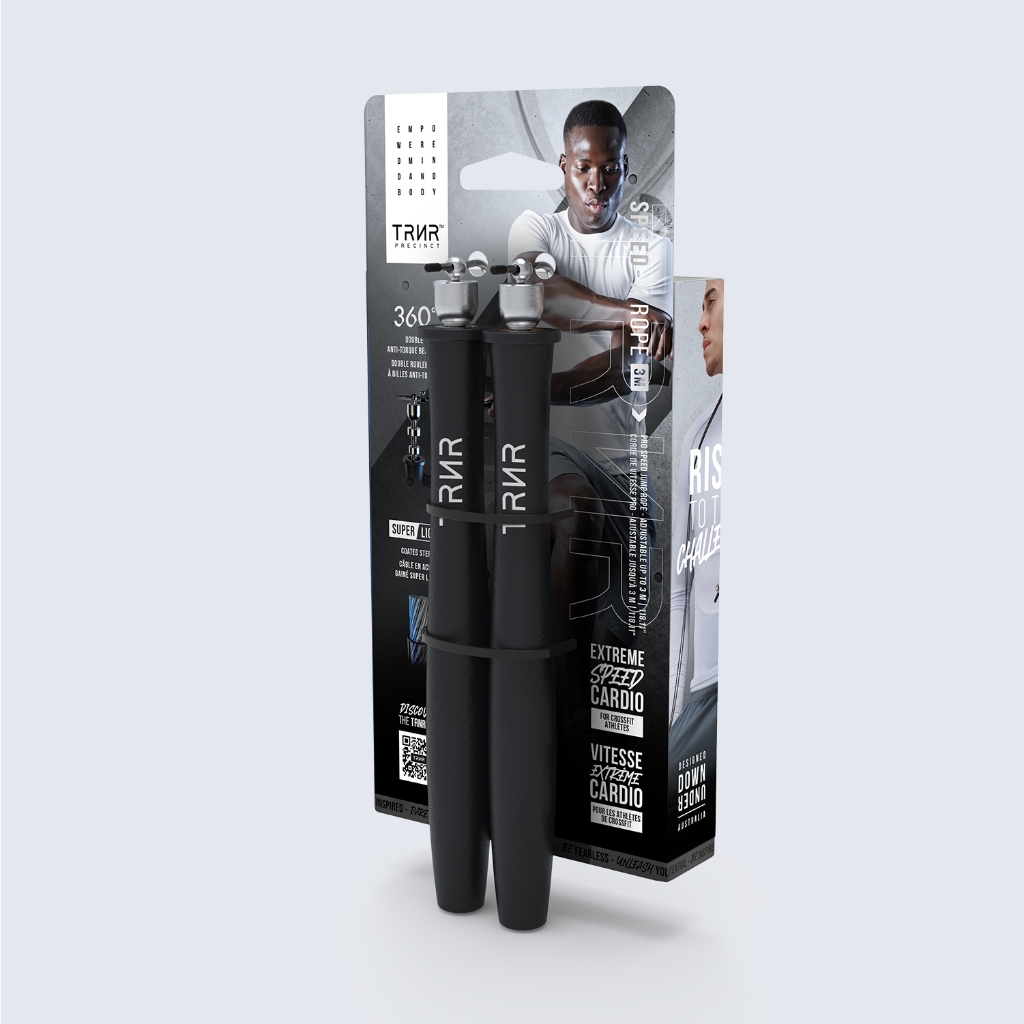 TRNR Speed X Rope เชือกกระโดดออกกำลังกาย Speed Rope ปรับความยาวได้ 3 เมตร สายเคเบิล สำหรับคาร์ดิโอ ฟิตเนส และ Cross Trai