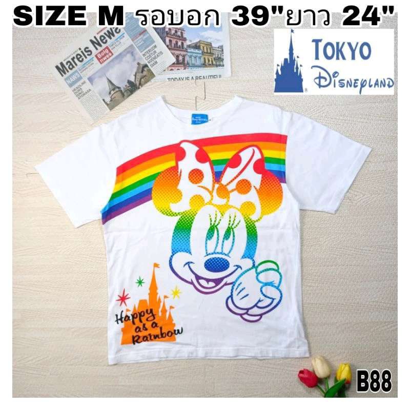 🔥B88🔥เสื้อยืดแขนสั้นผู้หญิง tokyo Disney แบรนด์  SIZE M รอบอก 39 นิ้ว สินค้ามือสองผ้าดี้ดี💯⭐