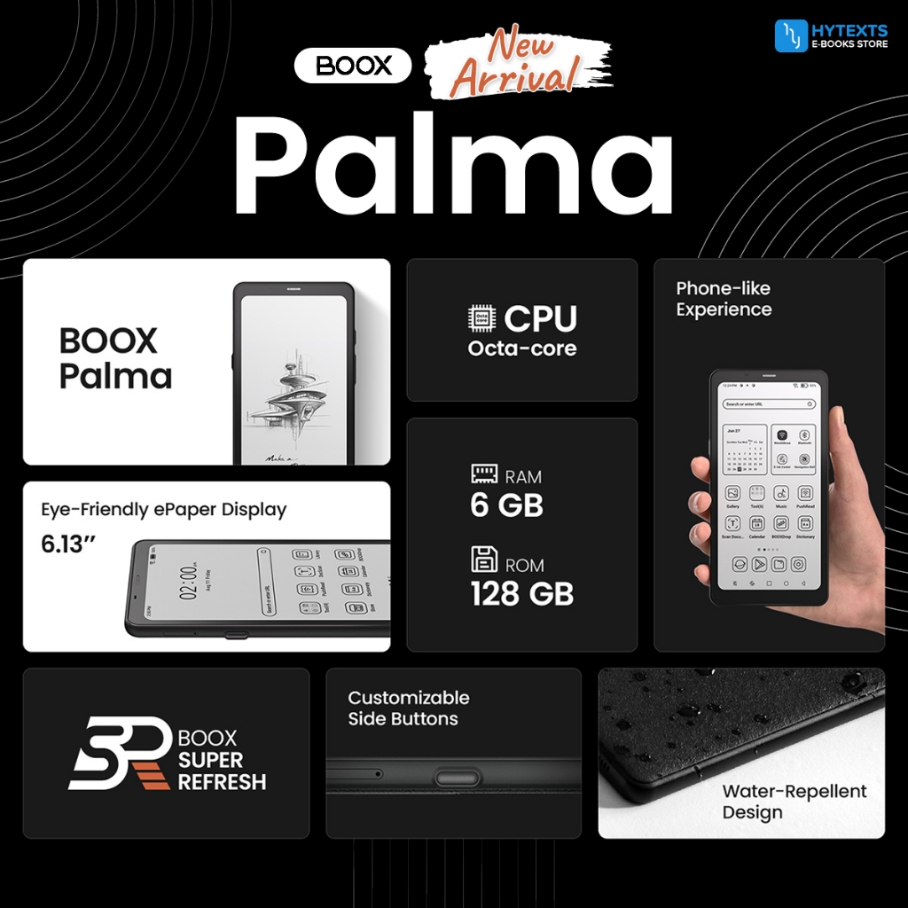 E-reader Boox Palma RAM 6GB ROM 128GB เพิ่มเมมได้ รองรับ PlayStore
