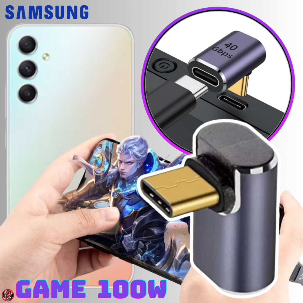 อะแดปเตอร์ ตัวแปลง ต่อ สายชาร์จ Adapter Usb-C to Type-C For Game 100W เชื่อมต่อหูฟังType-Cได้ Samsun